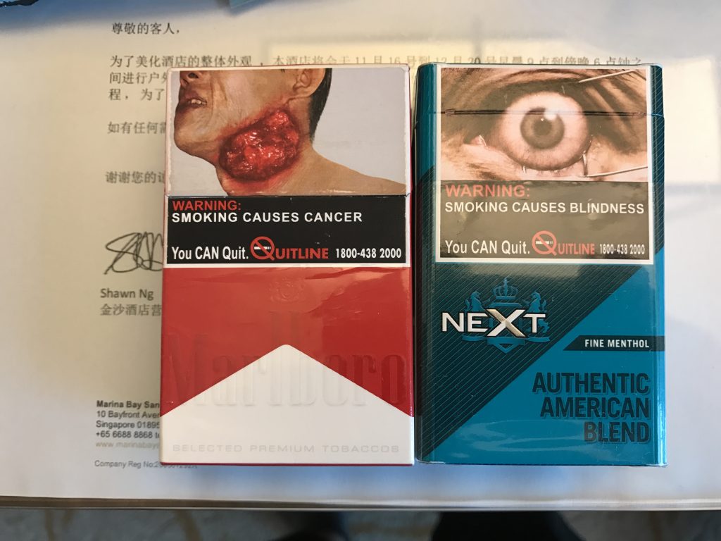 シンガポールのタバコのパッケージデザインが怖すぎる